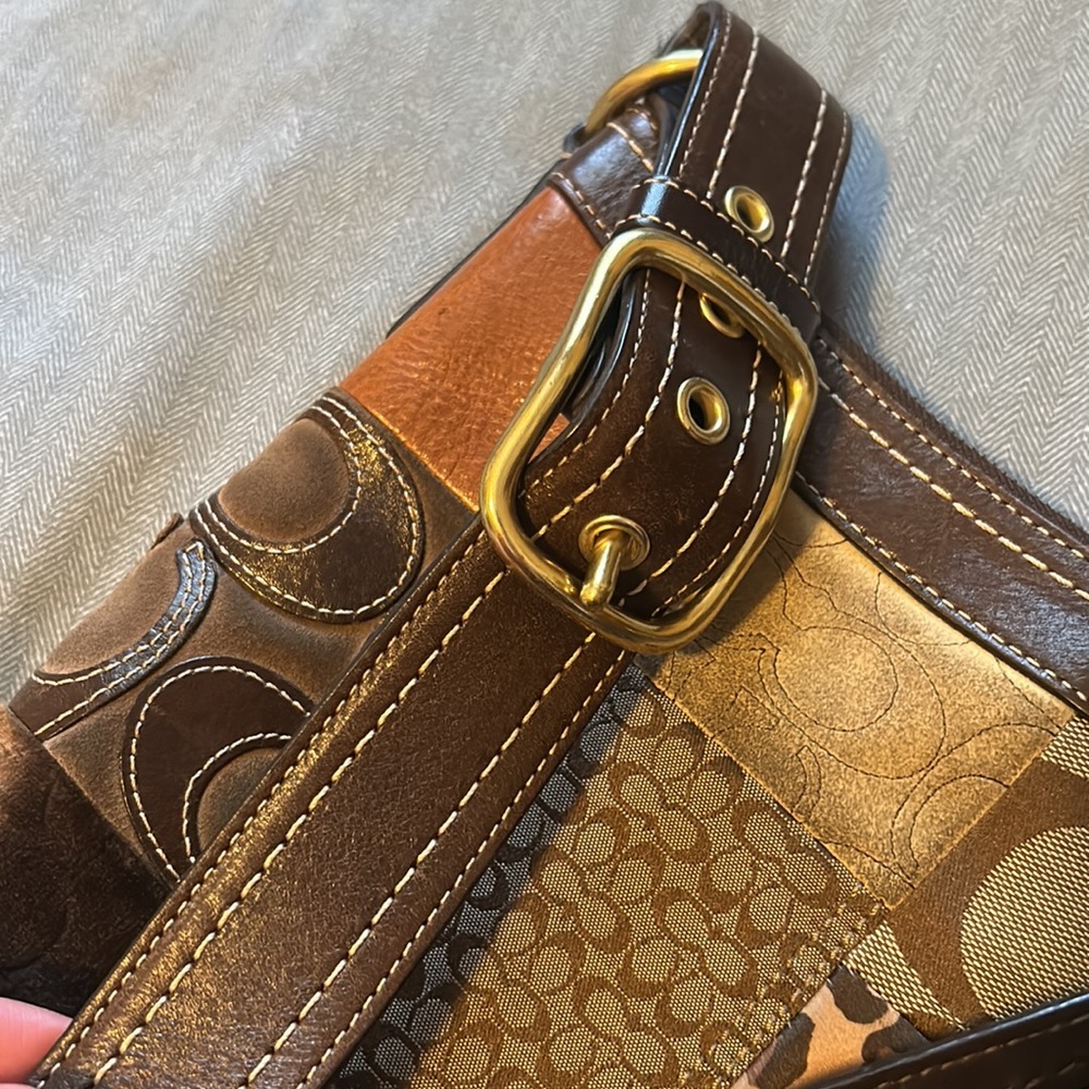 Authentic Vintage Coach Patchwork Cross Body Purse - image 5
